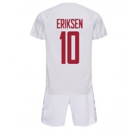 Tanska Christian Eriksen #10 Vieras Peliasu Lasten MM-kisat 2022 Lyhythihainen (+ Lyhyet housut)